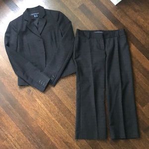 French Connection pin dot ankle pant suit